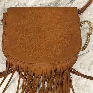 Tassel brown crossbody